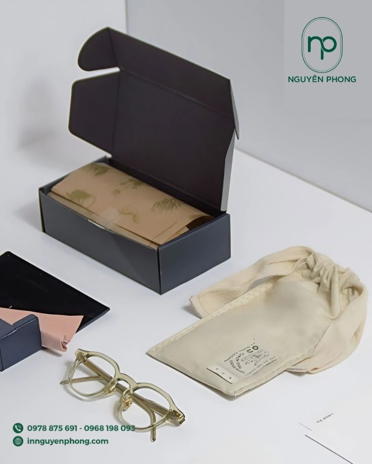 Hộp dạng nắp cài đựng kính